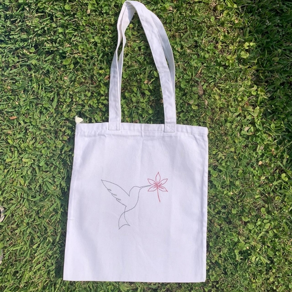 Handmade Cotton Tote bag with Zipper - Picture 1 of 3